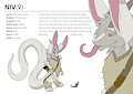Commission - Niv Character Sheet (Hunter, Nude)