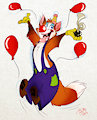 Mikey the Clown Fox by MikeTheFox99