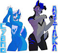 Ashi and Cyano Con Badges - By Anixis