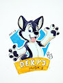 Derpy Husky badge