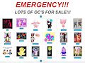 EMERGENCY : LOTS OF OCS FOR SALE WITH XTRA ART!!