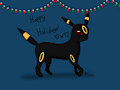 Happy Holidays from Me and Umbreon by Irusufox
