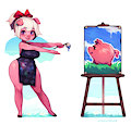 Emelie's Piggu Painting