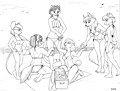 Superhero Downtime at the Beach by DAQ