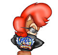 Sally Acorn wearing a Leather Sonic Jacket