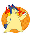typhlosion with a ball- sf