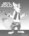 COM - Nick Solo - [Inks and Screentones] by SciFiCat
