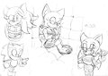 Rougified Sonic in a Straight Jacket Sketches