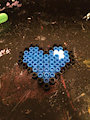 blue heart perler