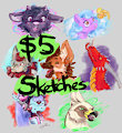 $5 Sketches by LuluAmore