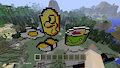 sushi,egg and yoshi coin minecraft pixels