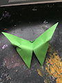 green butterfly origami