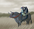 [comm] - bull rider by LadyDarkstreak