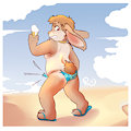 Beach Bunny by AvogadroToast