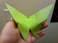 light green butterfly origami