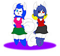 Fashionable Felines Selene and Ziarah by PokeNerd2499