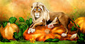 Pumpkin lion