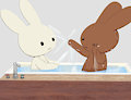 Bath-time for Miffy (commission) by BunPatrol