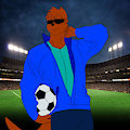 Me in a soccer stadium by CharlesDragon