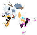 Rouge and Tangle slight action poses