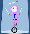 Rosy juggling lightsabers