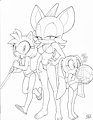 Rouge, Amy and Cream go to the Beach by Bhawk