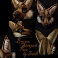Brown striped fox fursuit head ($400 for a partial!)