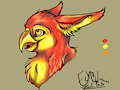 Datriz headshot - sketch by Echo coloured