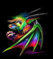 Colourful dragon/dog "Brazil" - wajas
