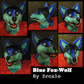 Blue Fox/wolf fursuit head