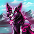 Wajas avatar commission - pink glowing dog