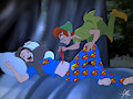 Peter Pan Tickles Jennifer by PandaJenn