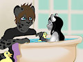 Bathtime by KittyPrint