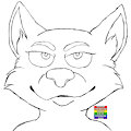 Free To Use Lineart/Line Art #1 - Wolf