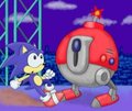 Sonic CD Art Contest: Big Bomb by jennytablina