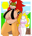 Fembowser and bunny peach by KingKIrby