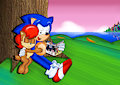 Sonic and Mini Sal story by the tree