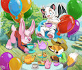 Balloon tea party