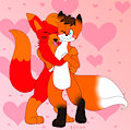Snuggle foxes-comm
