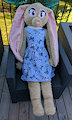 Life-size anthro rabbit girl plush by Retired1
