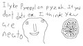 Mr. Squiggleblaum likes pyzah by lazor