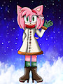 Amy Rose clothes in winter style.