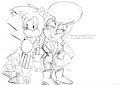 Sonic and Sally unzipping after a mission.
