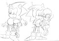 Sonic and Mini Sally Sketches