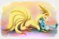C: Ninetales and Glaceon/color