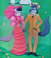 Early 1900's Wolf Couple