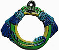 Aztec style resin dragon pendants