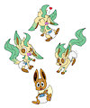 [INK, by sir-dancalot] Diapered Leafeons and Eevee by Commando125