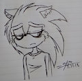 Sad boi on lined paper by ScourgieArt