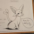 Lineart: Thank you from Espeon